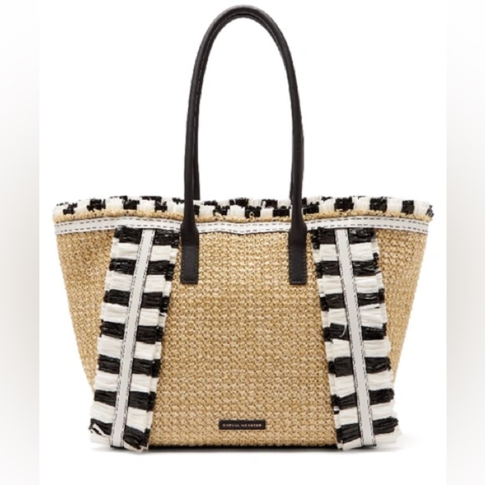 Sophia Webster MONOCHROME TAYA RAFFIA TOTE VGUC - Picture 1 of 8